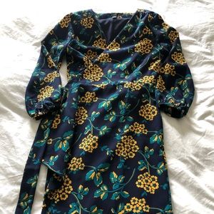 Jcrew wrap floral midi dress